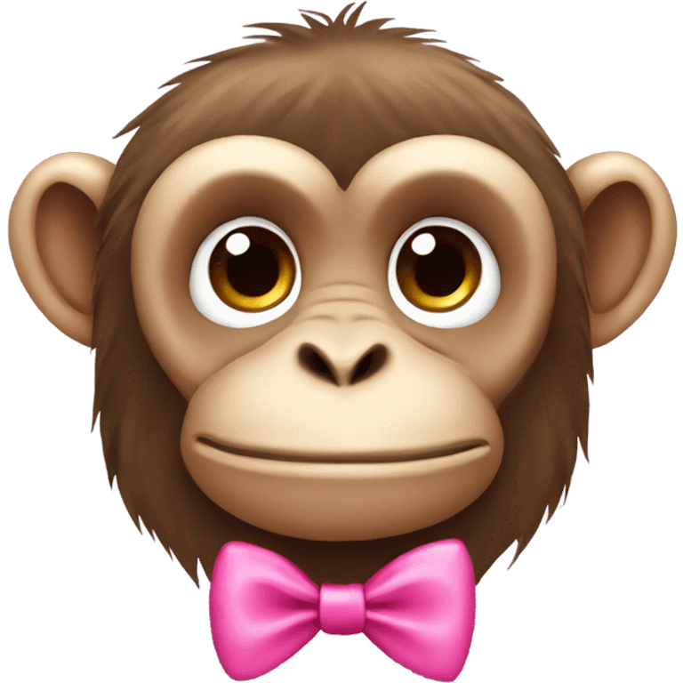 monkey with pink bow emoji