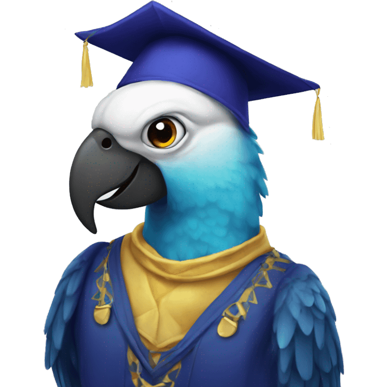 Scholar party parrot emoji