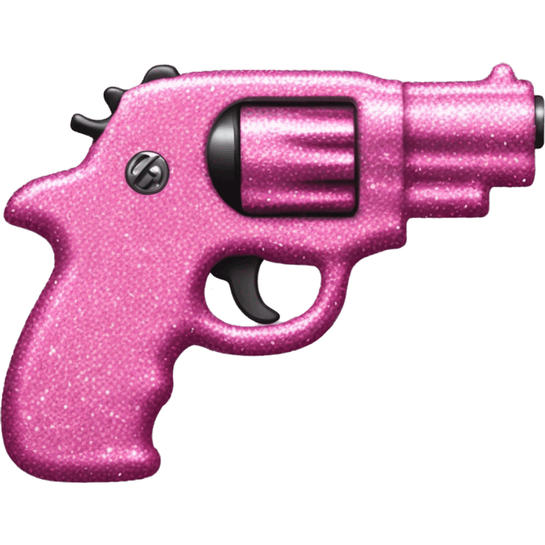 Glittery pink gun emoji