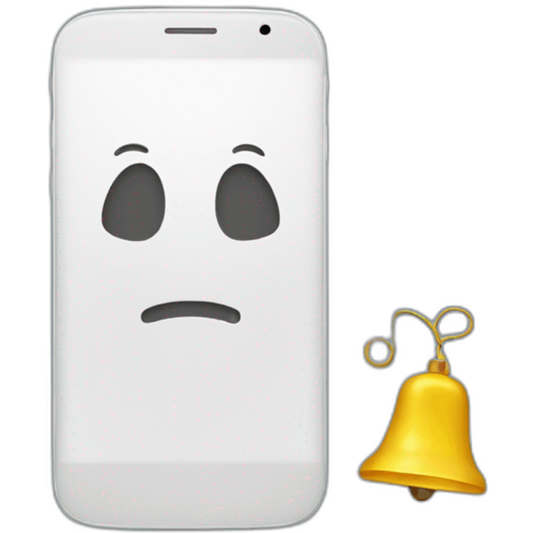 smartphone with a bell emoji