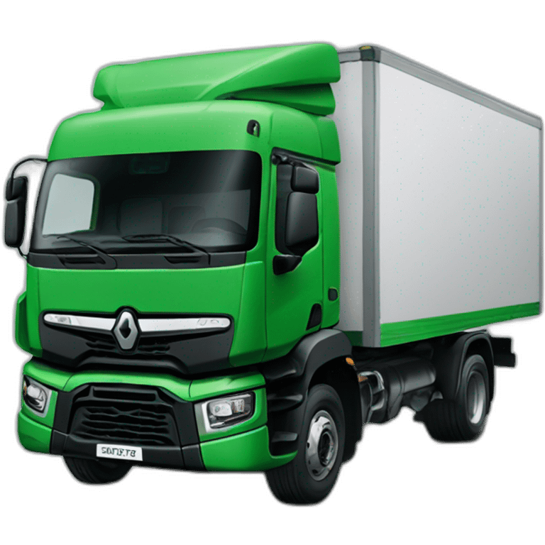 Green Renault truck emoji