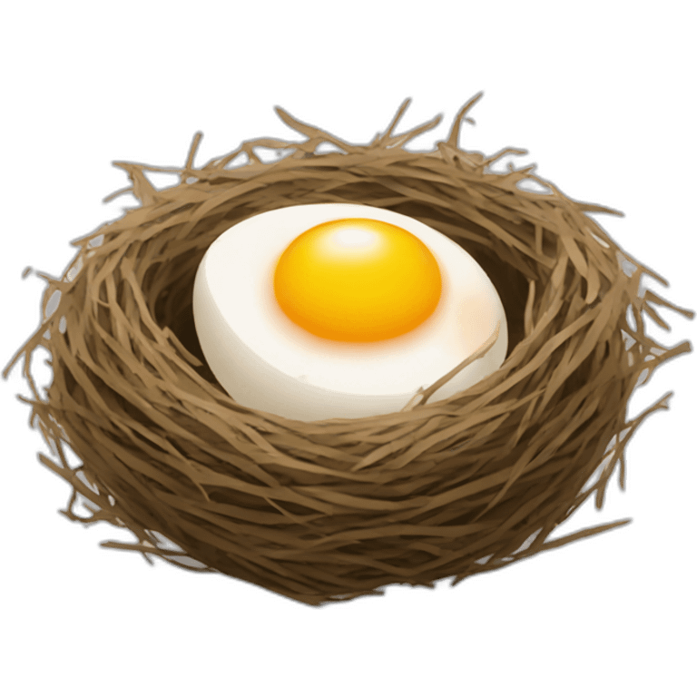 egg in nest emoji