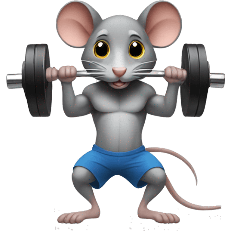 rat lifting weights emoji