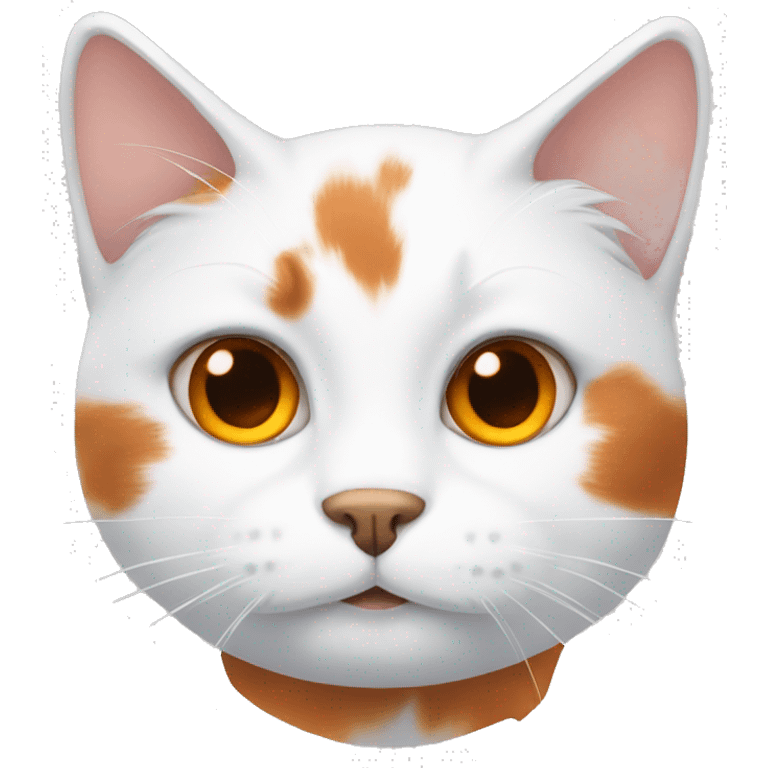 White cat with orange and brown patches emoji