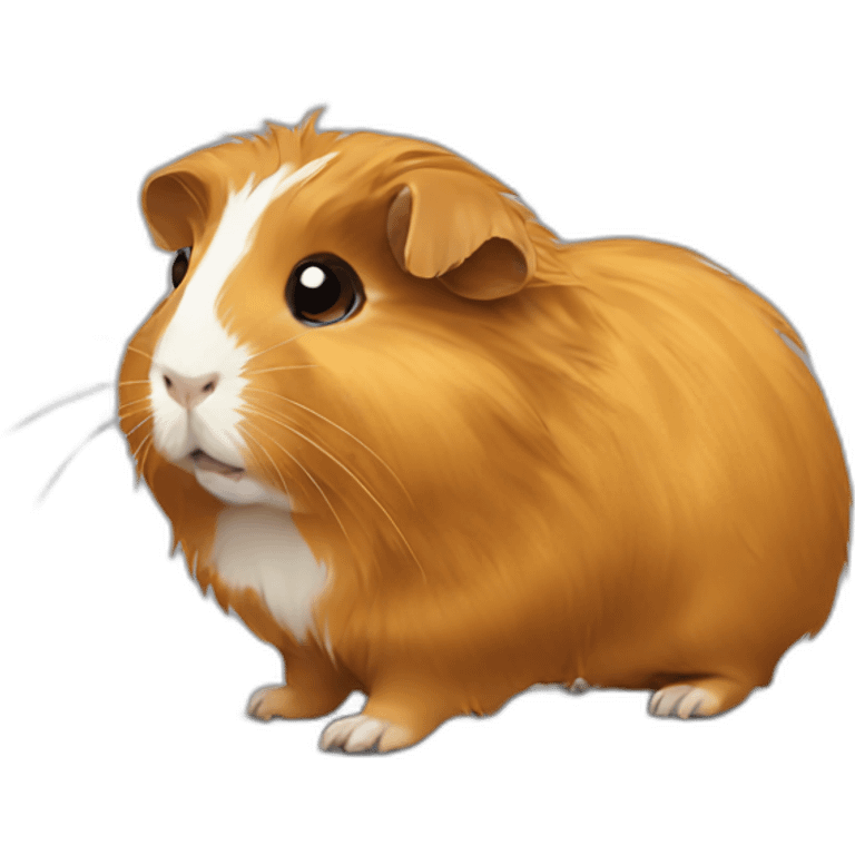 Golden abyssinian guinea pig emoji