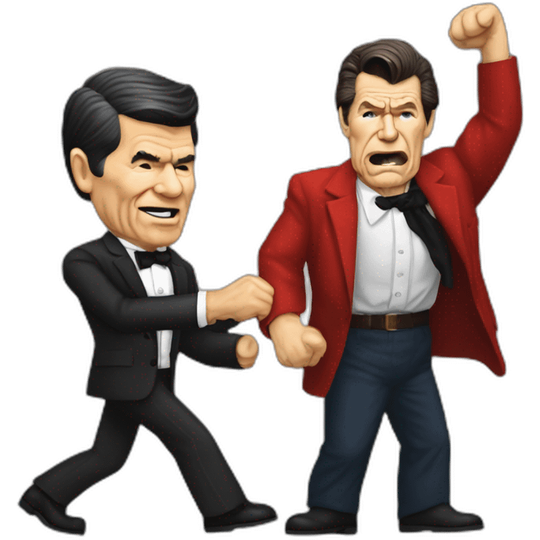 ronald reagan punching karl marx emoji