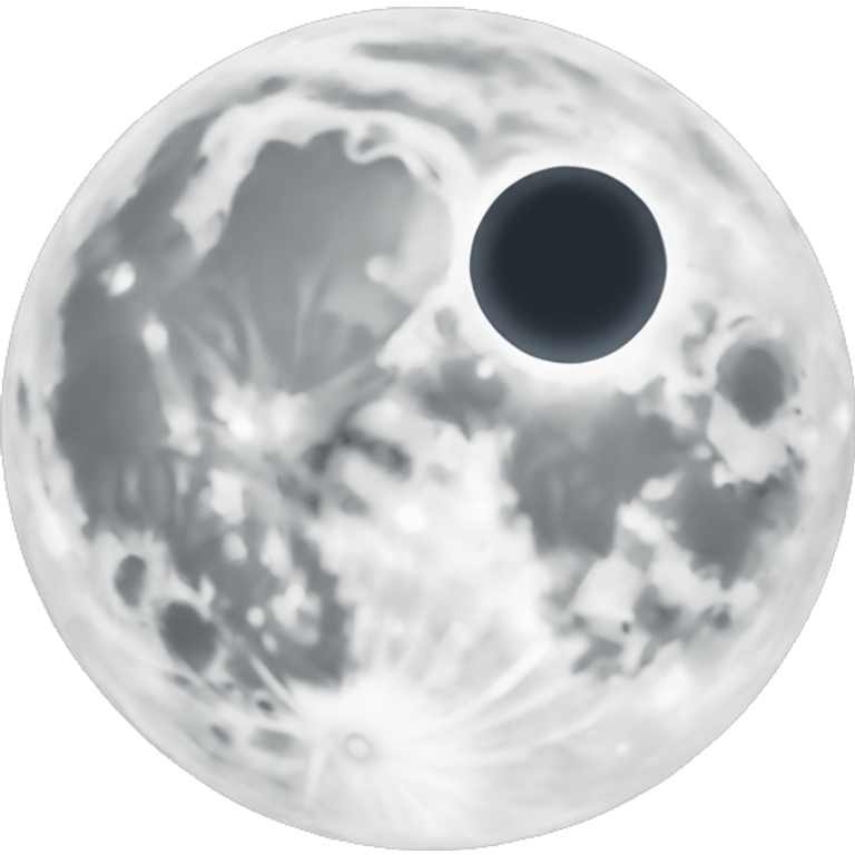 Moon with white heart emoji