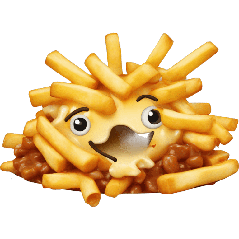 Poutine qui mange un poutine emoji