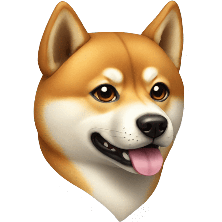 shiba inu with a indian forehead ornameny emoji