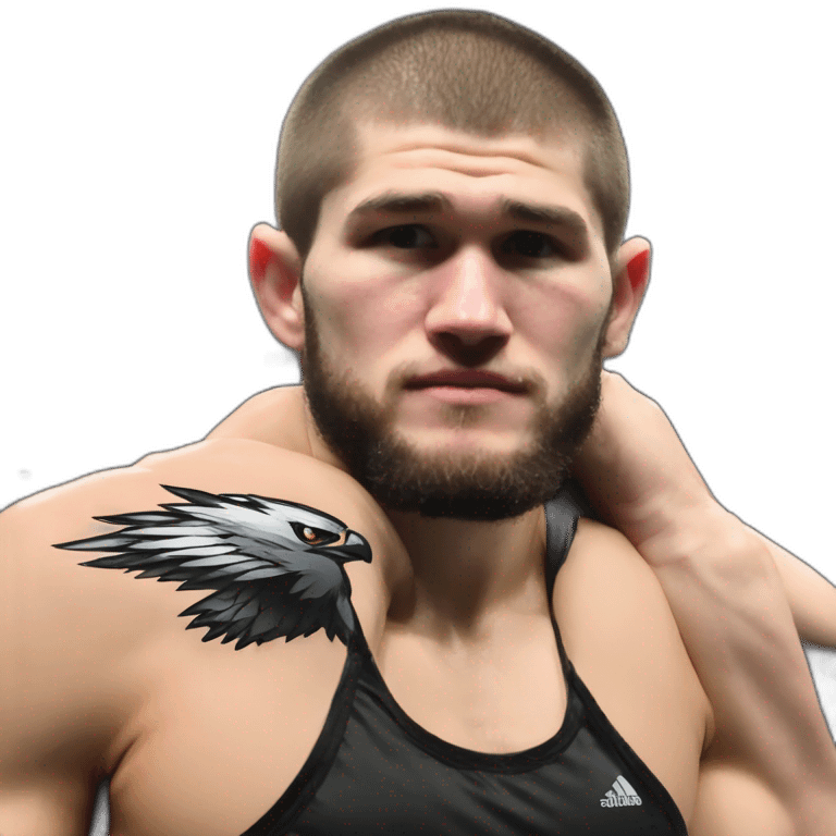 Falcon on the shoulder of khabib nurmagomedov  emoji