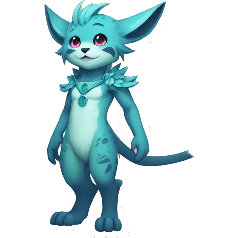 Anthro cool cute kawaii LiLaiRa-Modern-Vernid-Fakémon Full Body emoji