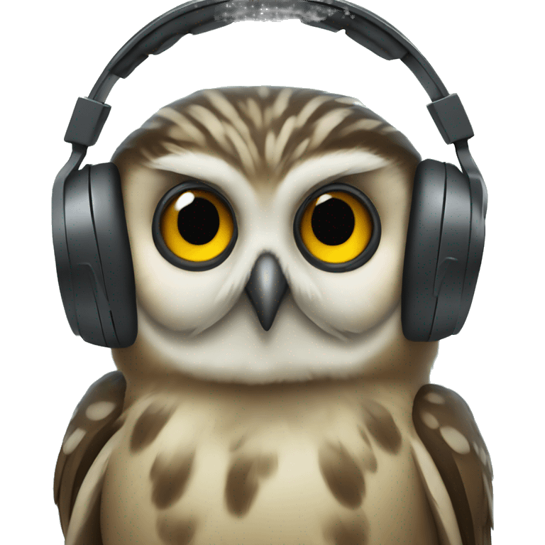 owl with headphones
 emoji