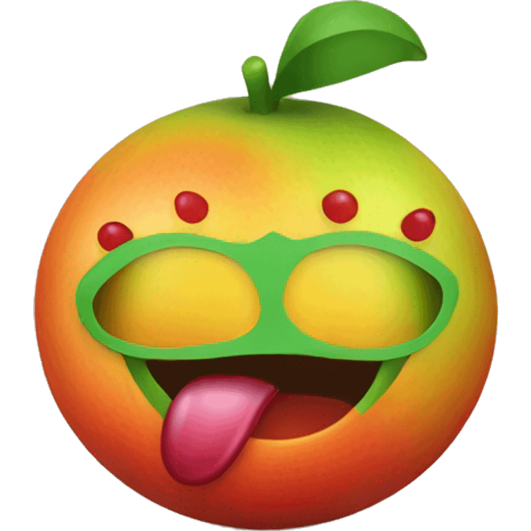 Genetically modified fruit creation process emoji