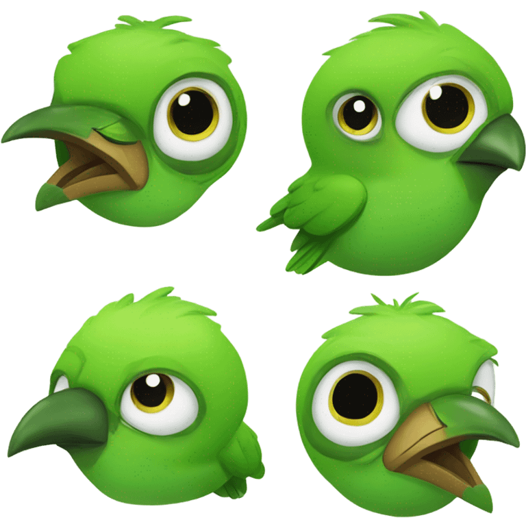 Duolingo the green bird emoji