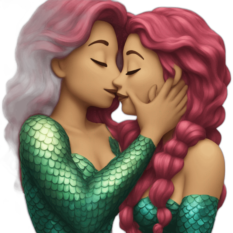 Mermaid kissing emoji