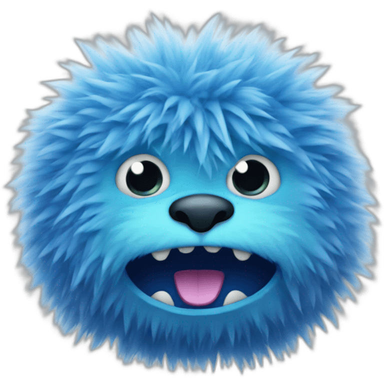 fluffy blue monster emoji