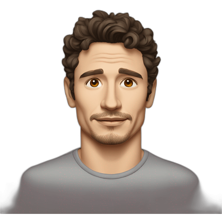 james franco cartoon wearing tee emoji