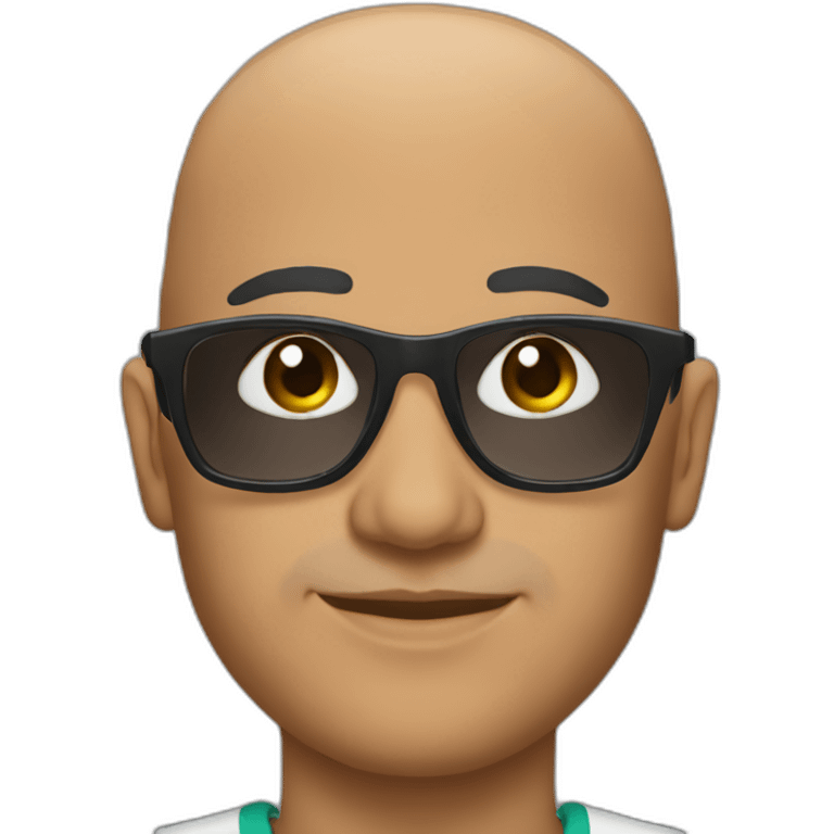 Armando Christian Pérez bald wearing sunglasses emoji