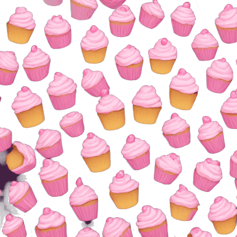 cute pink cupcakes emoji