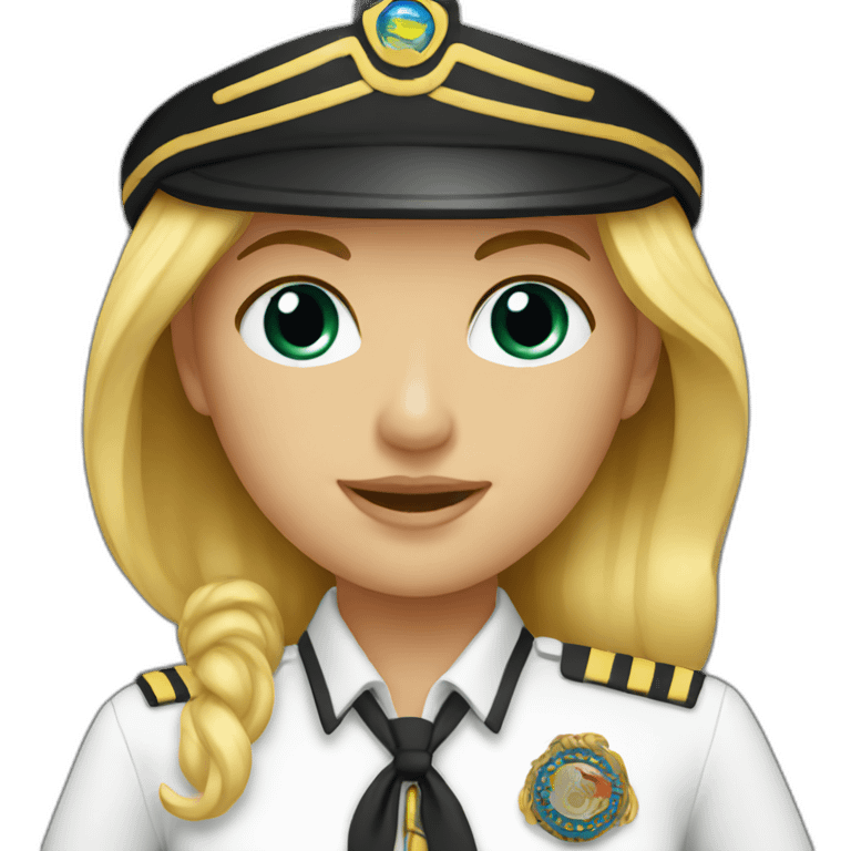 female boat captain blonde emoji