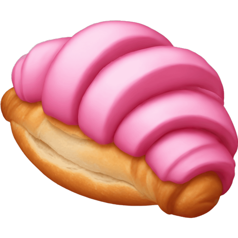 Pink croissant  emoji