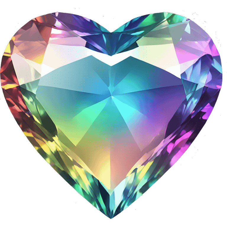 Heart shaped 56-carat rainbow diamond emoji