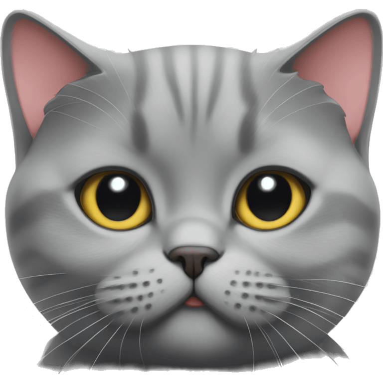 British shorthair cat with heart emoji