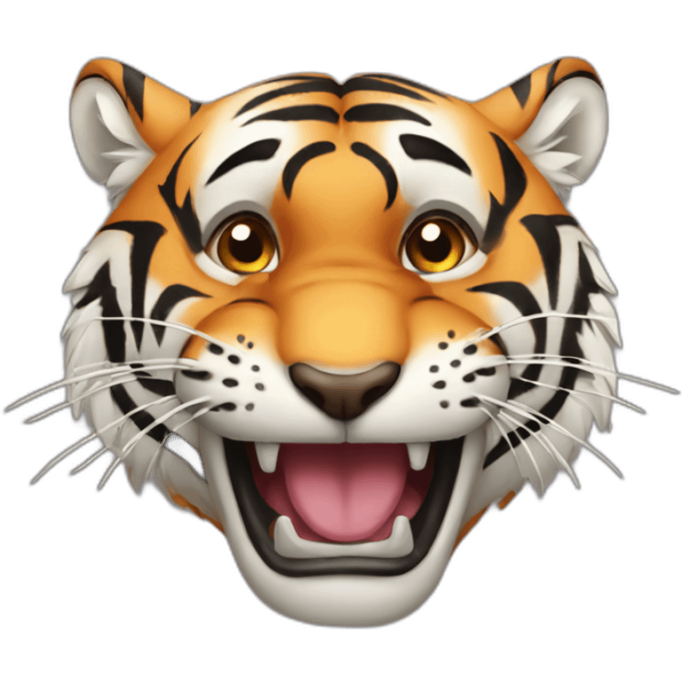 Tiger licking emoji