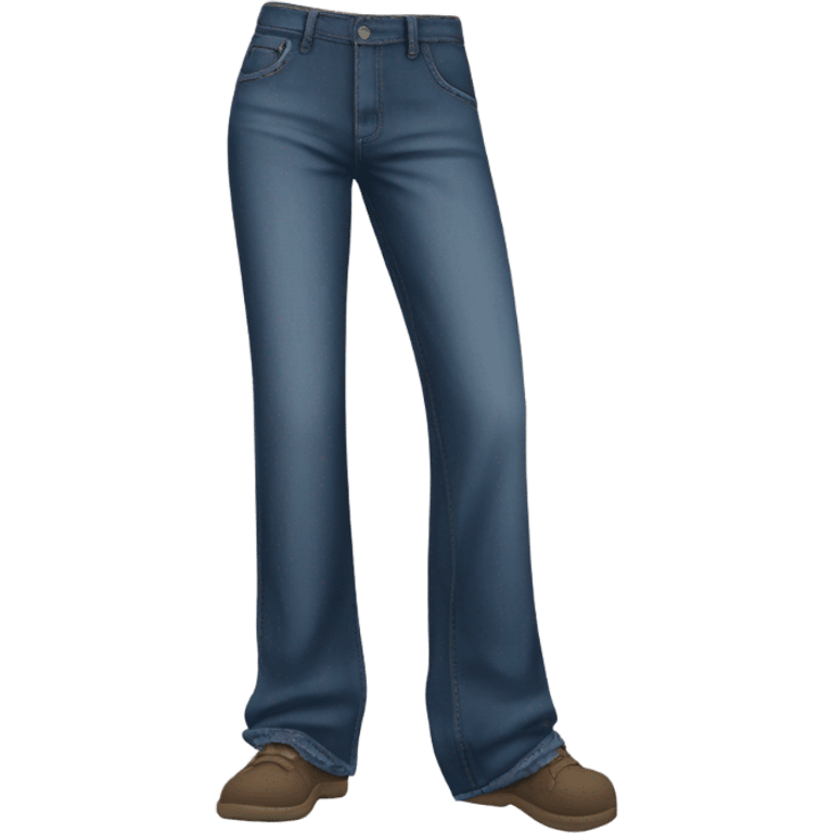 baggy wide leg jeans  emoji