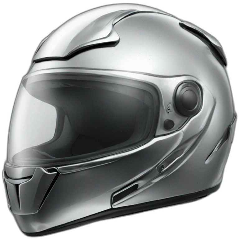 chrome motorcycle helmet emoji