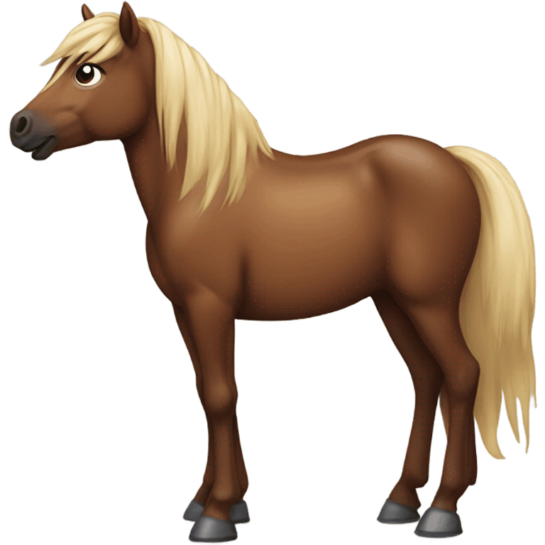 Brown pony emoji