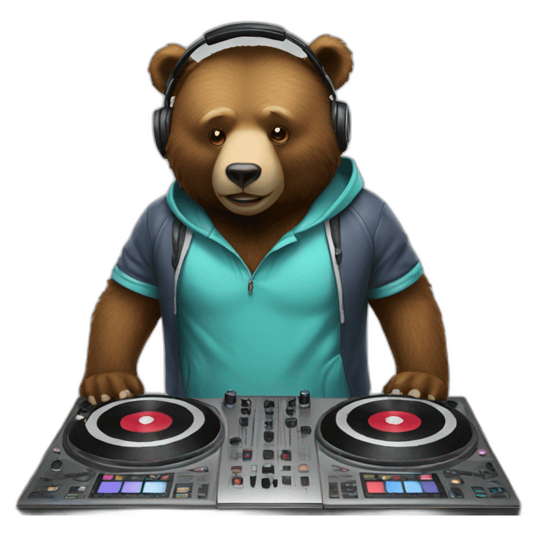 Dj bear emoji