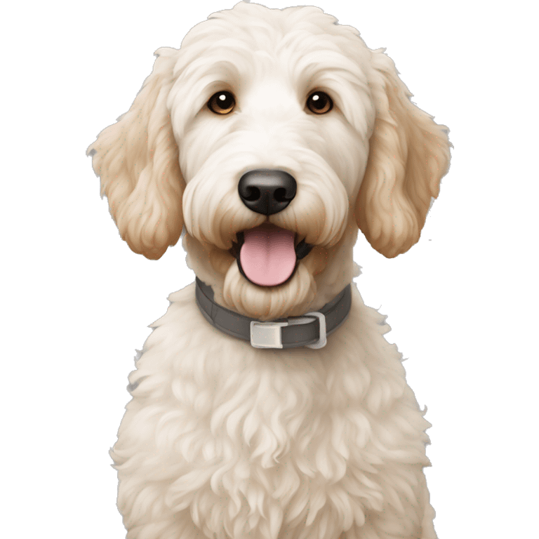 White Goldendoodle with light brown marks emoji