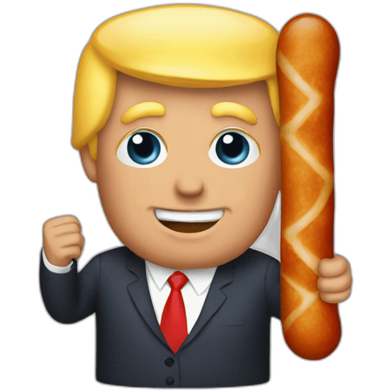 trump-holding-his-sausage emoji