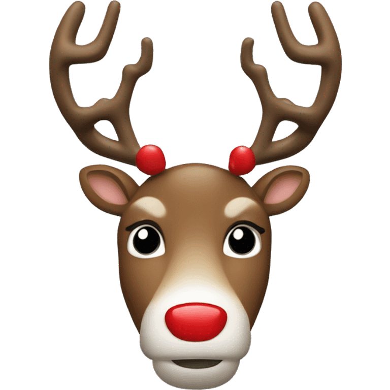 Reindeer with red nose  emoji