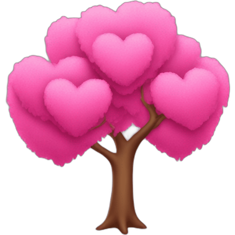 pink love tree emoji