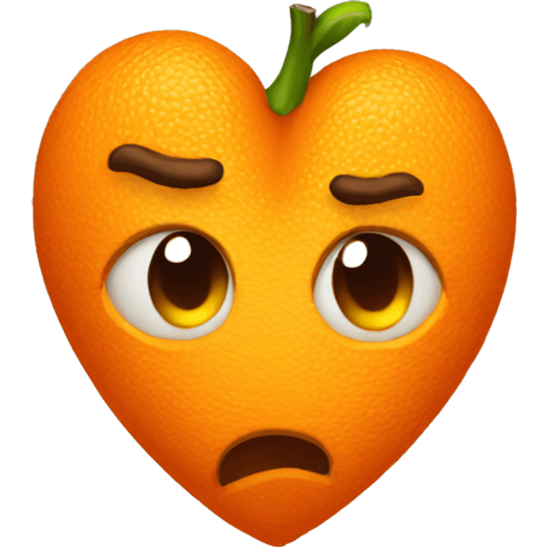 Orange heart broken emoji