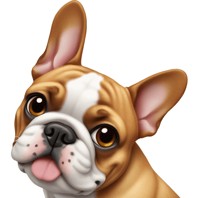 French bulldog with ginger breas emoji