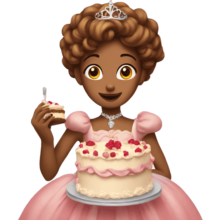 princess is eating cake emoji