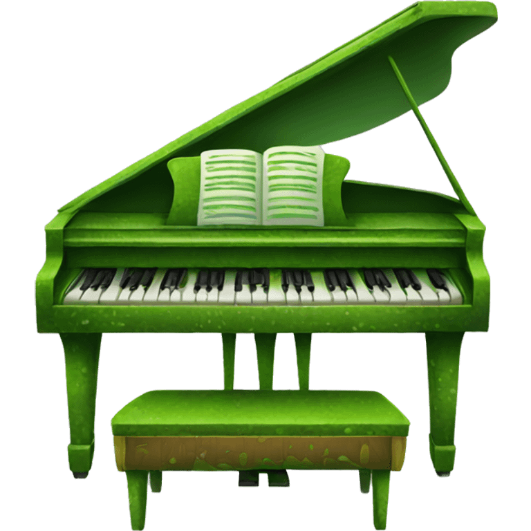 Green mossy piano emoji