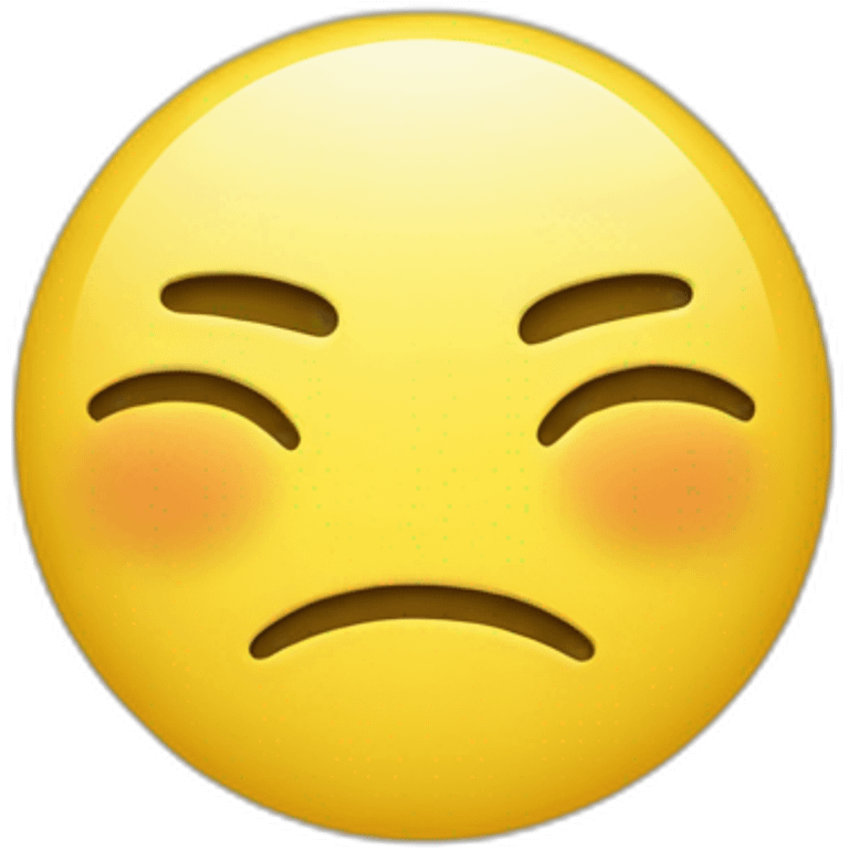 sad face, telegram style, simple yellow and round emoji emoji