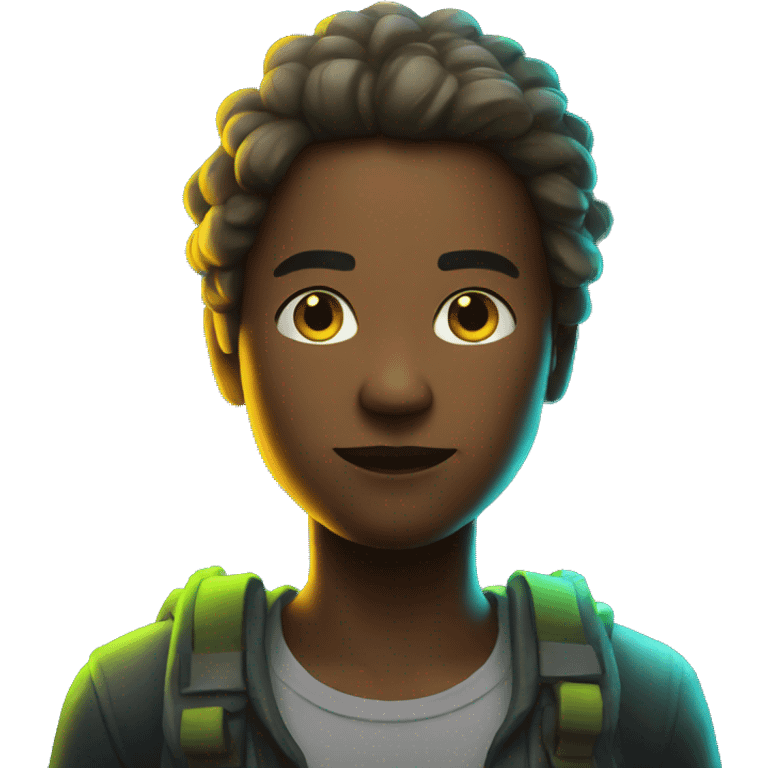 survivor with glowing neon elements emoji