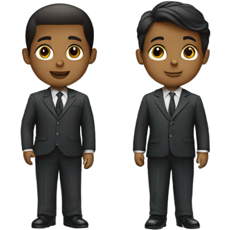 two boys in formal attire emoji