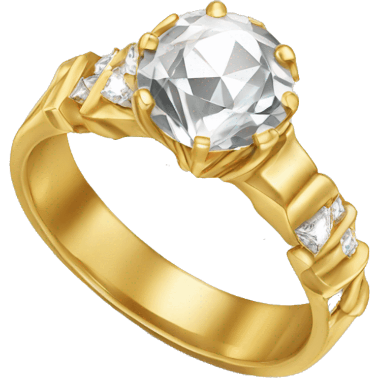 Diamond gold ring emoji