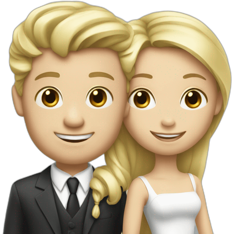 blond girl with monopoly man emoji