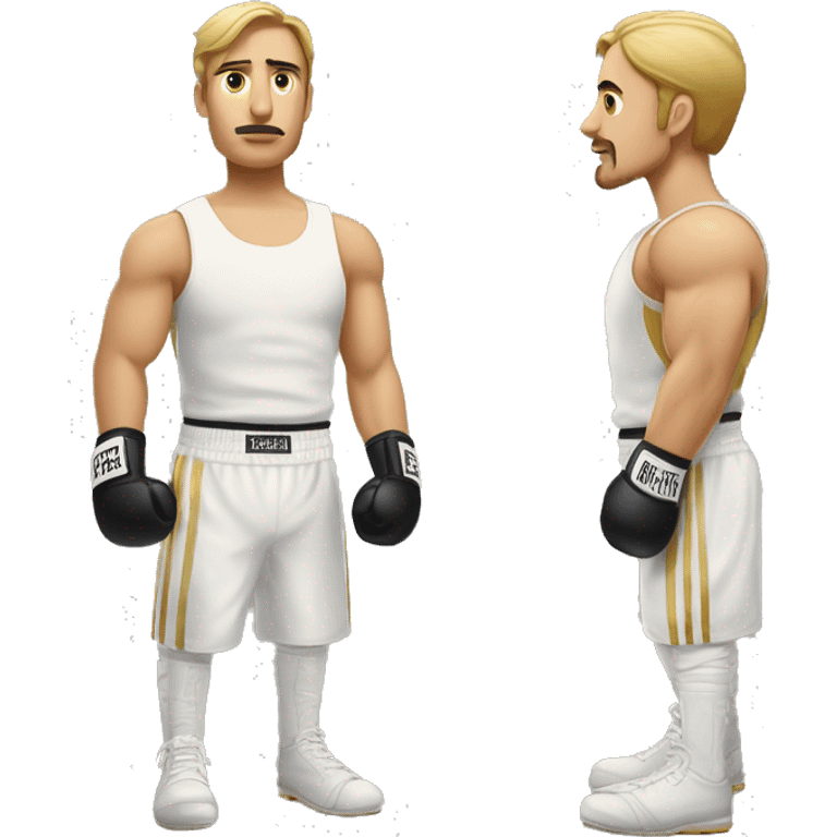 Boxeador blanco y rubio emoji