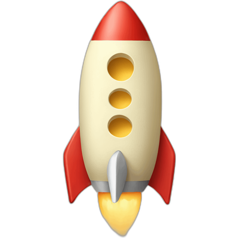 A rocket with a provolone cheese emoji