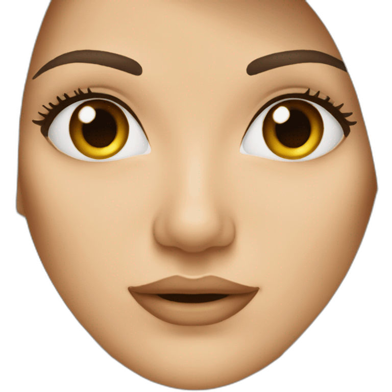 lady-long-straight-brown-hair-beautiful-eye-eyebrow emoji