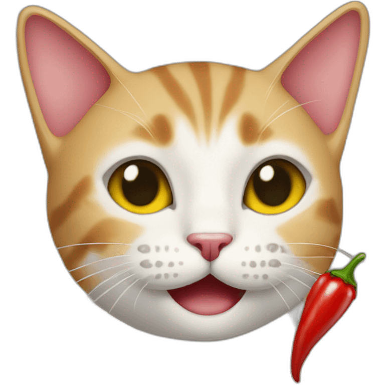 Cat chili pepper emoji