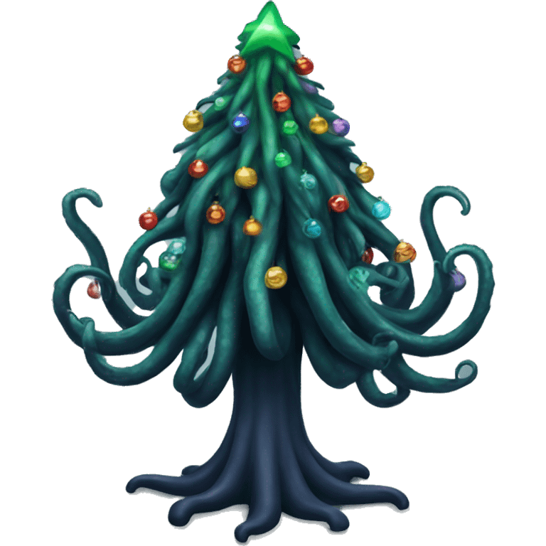 dark tentacles Christmas tree emoji